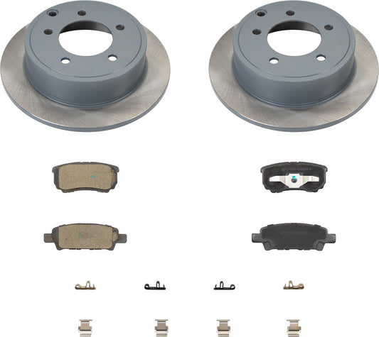 MOTEX Rear Disc Brake Kit for 2008-2017 Mitsubishi Lancer, 2008-2014 Dodge Avenger 2007-2012 Caliber, 2007-2017 Jeep Compass 2007-2017 Patriot, 2007-2010 Chrysler Sebring (with 262mm rotor)