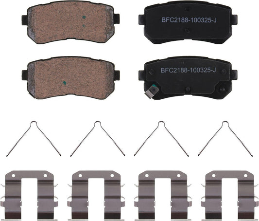 Motex Rear Brake Pads BFC2188 Compatible with 2018&2020-2023 Hyundai Kona, 2021-2022&2024 Kia Seltos AWD