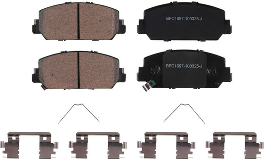 Motex Front Brake Pads BFC1697 Compatible with 2017-2020 Honda Civic Si, 2019-2022 Acura ILX, 2014-2018 2020 RLX, 2014-2018 RDX