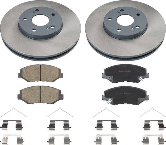 MOTEX Front Disc Brake Kit with Ceramic Pads for 2003-2007 Honda Accord 2003-2008 Honda Pilot (with 300mm Rotor)