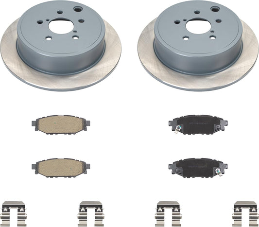 MOTEX Rear Disc Brake Kit with Ceramic Pads for 2008-2014 Subaru Impreza 2010-2014 Outback 2009-2013 Forester 2013-2014 Legacy (with 286mm Rotor)