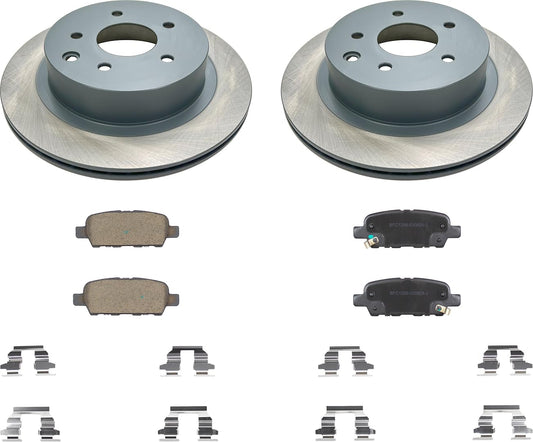 MOTEX Rear Disc Brake Kit with Ceramic Pads for 2008-2013 Nissan Rogue 2014-2017 Juke 2014-2015 Rogue Select (with 292mm rotor)
