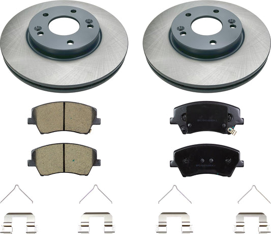 MOTEX Front Disc Brake Kit with Ceramic Pads for 2017-2020 Hyundai Elantra (with 280mm Rotor)