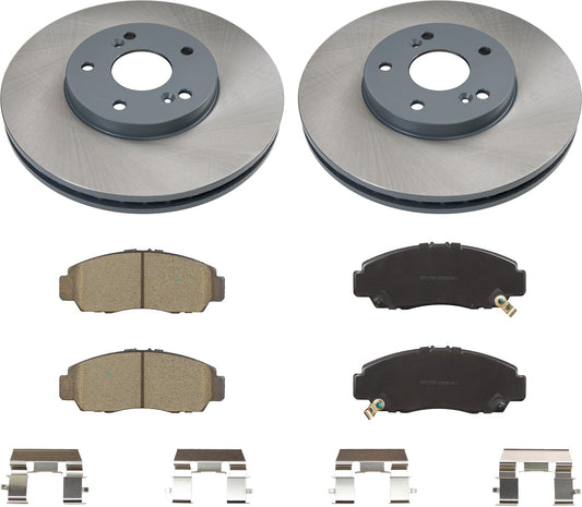 MOTEX Front Disc Brake Kit with Ceramic Pads for 2003-2010 Honda Accord, 1999-2008 Acura TL, 2004-2010 TSX, 2001-2003 CL (with 300mm Rotor)