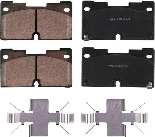Motex Front Brake Pads BFC2173 Compatible with 2019-2025 Chevrolet Silverado 1500, 2021-2025 Tahoe, 2021-2025 Suburban, 2022 Silverado 1500 LTD