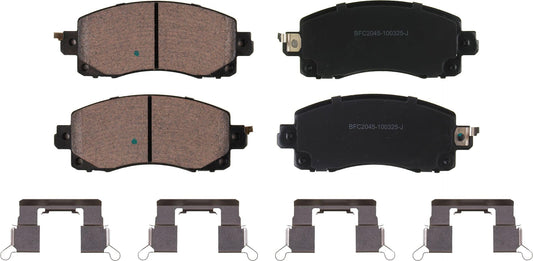 Motex Front Brake Pads BFC2045 Compatible with 2018-2025 Subaru Crosstrek, 2019-2025 Forester, 2020 2024-2025 Legacy, 2020 2024-2025 Outback, 2017-2023 Impreza