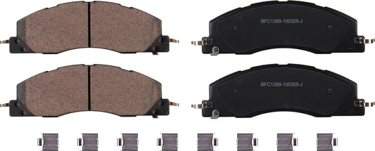 Motex Front Brake Pads BFC1399 Compatible with 2011-2018 Ram 2500, 2011-2018 3500, 2012 1500, 2009-2010 Dodge Ram 2500