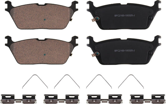Motex Rear Brake Pads BFC2169 Compatible with 2022-2025 Jeep Grand Wagoneer code BR3, 2022-2025 Wagoneer code BR3, 2019-2025 Ram 1500