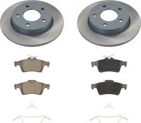 MOTEX Rear Disc Brake Kit with Ceramic Pads for 2005-2013 Mazda 3 2009-2010 & 2012-2013 3 Sport (with 265mm Rotor)
