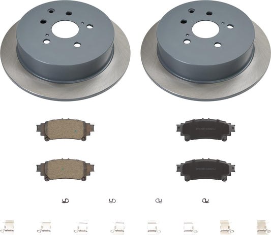 MOTEX Rear Disc Brake Kit with Ceramic Pads for 2011-2020 Toyota Sienna, 2014-2019 Highlander, 2010-2015 Lexus RX350, 2010-2015 RX450h (with 309mm Rotor)