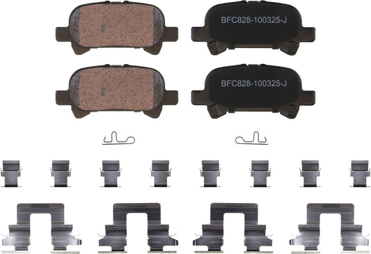 Motex Rear Brake Pads BFC828 Compatible with 2001-2008 Toyota Solara, 2000-2007 Avalon, 2000-2006 Camry