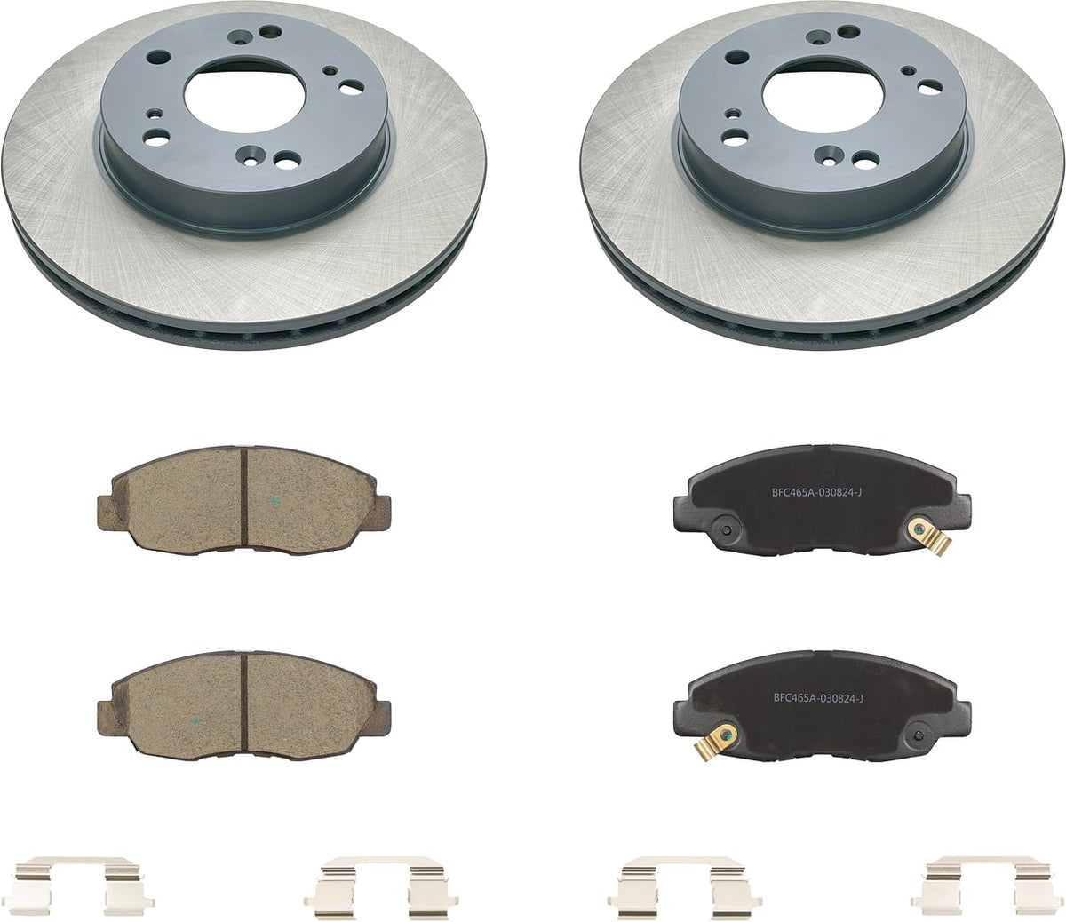 MOTEX Front Disc Brake Kit with Ceramic Pads for 2003-2011 Honda Civic (with 262mm Rotor)