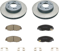 MOTEX Front Disc Brake Kit with Ceramic Pads for 2003-2011 Honda Civic (with 262mm Rotor)