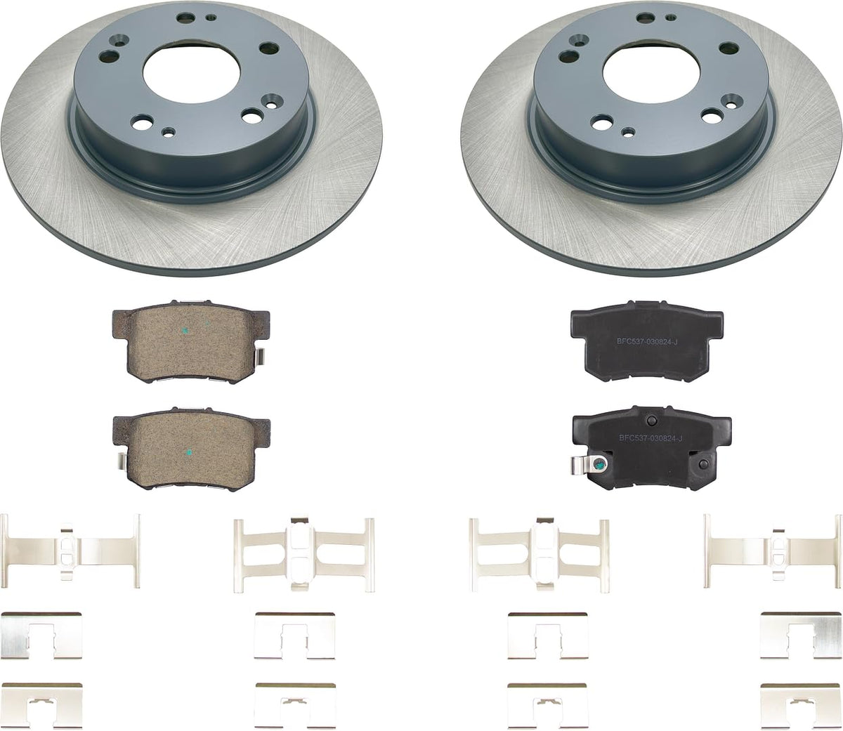 MOTEX Rear Disc Brake Kit with Ceramic Pads for 2006-2015 Honda Civic, 2006-2011 Acura CSX, 2013-2015 Acura ILX (with 260mm Rotor)