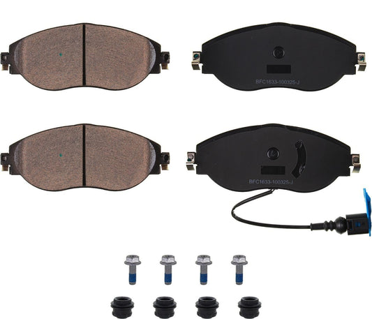Motex Front Brake Pads BFC1633 Compatible with 2019-2023 Volkswagen Jetta, 2015 2020-2023 Golf, 2015-2021 GTI, 2016-2019 Golf R, 2013-2017 CC, 2012 Passat CC, 2015-2023 Audi S3, 2019-2023 A3 Quattro