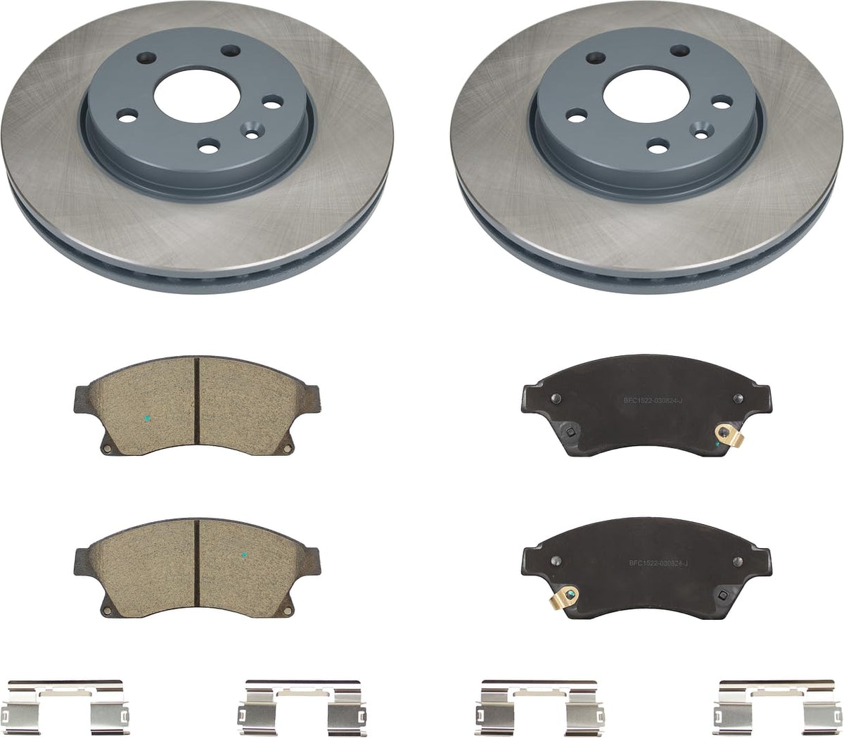 MOTEX Front Disc Brake Kit with Ceramic Pads for 2012-2018 Chevy Sonic, 2011-2015 Cruze, 2016 Cruze Limited (with 276mm Rotor)