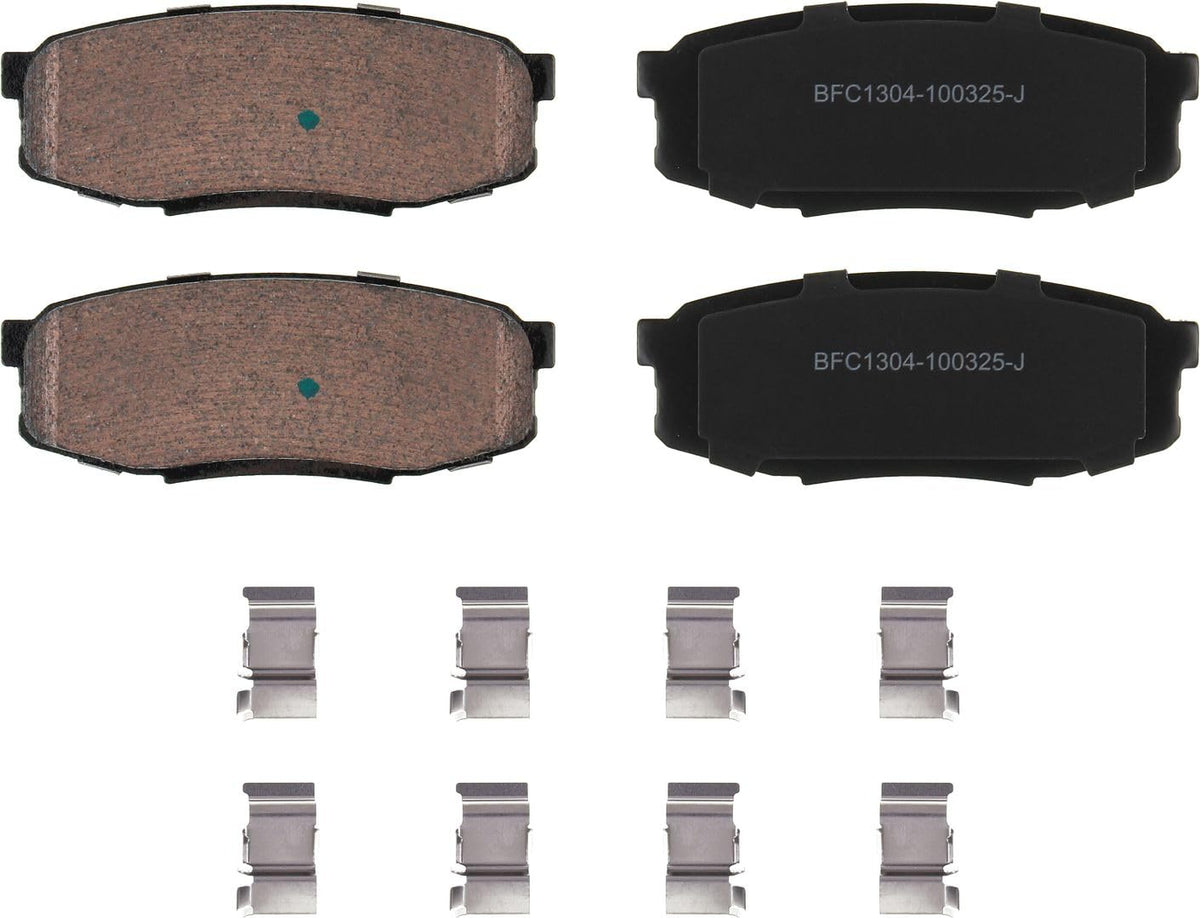 Motex Rear Brake Pads BFC1304 Compatible with 2007-2017 Toyota Tundra, 2008-2017 Sequoia, 2008-2011 Land Cruiser, 2008-2011 2013 Lexus LX570