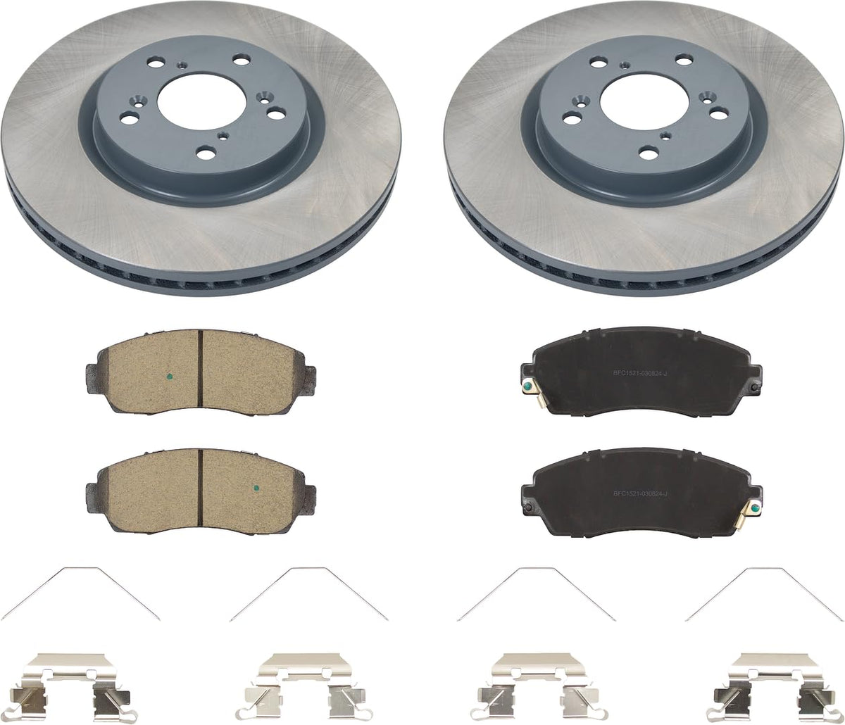 MOTEX Front Disc Brake Kit with Ceramic Pads for 2011-2014 Honda Odyssey (with 320mm Rotor)