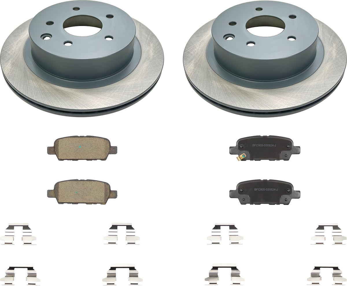 MOTEX Rear Disc Brake Kit with Ceramic Pads for 2002-2016 Nissan X-Trail, 2008-2017 Rogue, 2003-2006 350Z, 2005-2006 INFINITI G35 (with 292mm Rotor)