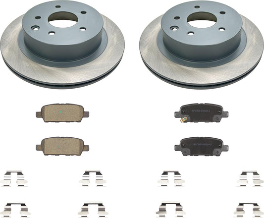 MOTEX Rear Disc Brake Kit with Ceramic Pads for 2002-2016 Nissan X-Trail, 2008-2017 Rogue, 2003-2006 350Z, 2005-2006 INFINITI G35 (with 292mm Rotor)