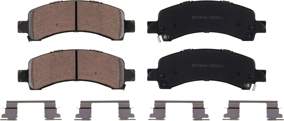 Motex Rear Brake Pads BFC974A Compatible with 2003-2014 Chevrolet Express 1500, 2002-2006 Avalanche 1500 RWD, 2002-2006 Tahoe RWD