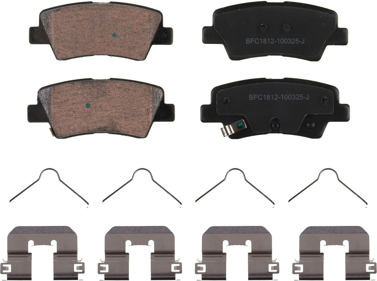 Motex Rear Brake Pads BFC1812 Compatible with 2020-2025 Hyundai Venue, 2017-2022 Ioniq, 2017-2020 Elantra, 2018-2020 Accent, 2019-2024 Kia Soul, 2017-2018 2020-2022 Niro, 2018 Rio, 2014-2015 Rondo