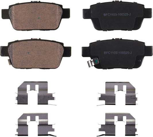 Motex Rear Brake Pads BFC1103 Compatible with 2006-2014 Honda Ridgeline, 2009-2014 Acura TL