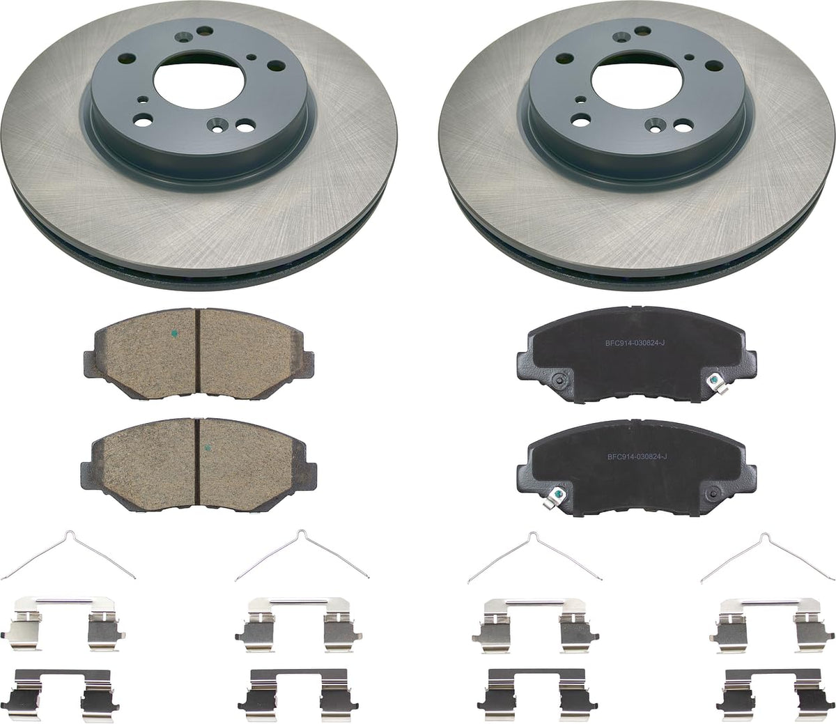 MOTEX Front Disc Brake Kit with Ceramic Pads for 2003-2017 Honda Accord 2003-2011 Element 2013-2015 Civic 2013-2014 Fit 2016 CR-Z, 2013-2015 Acura ILX (with 282mm rotor)