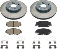 MOTEX Front Disc Brake Kit with Ceramic Pads for 2003-2017 Honda Accord 2003-2011 Element 2013-2015 Civic 2013-2014 Fit 2016 CR-Z, 2013-2015 Acura ILX (with 282mm rotor)