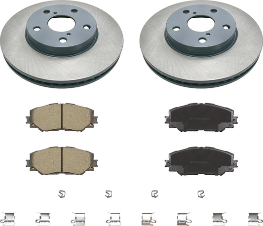 MOTEX Front Disc Brake Kit with Ceramic Pads for 2006-2018 Toyota RAV4, 2012-2018 Prius V, 2008-2015 Scion xB, 2010-2012 Lexus HS250h (with 275mm Rotor)