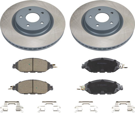 MOTEX Front Disc Brake Kit with Ceramic Pads for 2013-2020 Nissan Pathfinder, 2015-2021 Murano, 2014-2020 INFINITI QX60, 2013 JX35 (with 320mm Rotor)