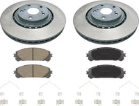 MOTEX Front Disc Brake Kit for 2015-2021 Lexus NX300h 2018-2021 NX300 2010-2015 RX350 2010-2015 RX450h 2015-2017 NX200t, 2008-2019 Toyota Highlander 2011-2020 Sienna (with 328mm rotor)