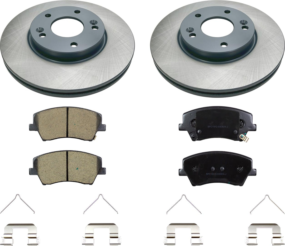 MOTEX Front Disc Brake Kit with Ceramic Pads for 2017-2020 Hyundai Elantra (with 280mm Rotor)