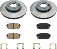 MOTEX Front Disc Brake Kit with Ceramic Pads for 2014-2016 Kia Soul (with 280mm Rotor)