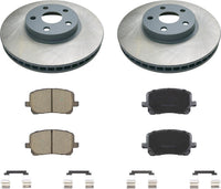 MOTEX Front Disc Brake Kit with Ceramic Pads for 2003-2008 Toyota Corolla 2003-2008 Matrix, 03-08 Pontiac Vibe (with 274.8mm rotor)