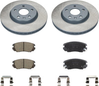 MOTEX Front Disc Brake Kit for 2010-2017 Chevy Equinox 2014-2018 Impala 2013-2015 Malibu 2016 Malibu Limited, 2010-2017 GMC Terrain, 2010-2016 Buick LaCrosse 12-13 Regal 2010 Allure (with 321mm rotor)
