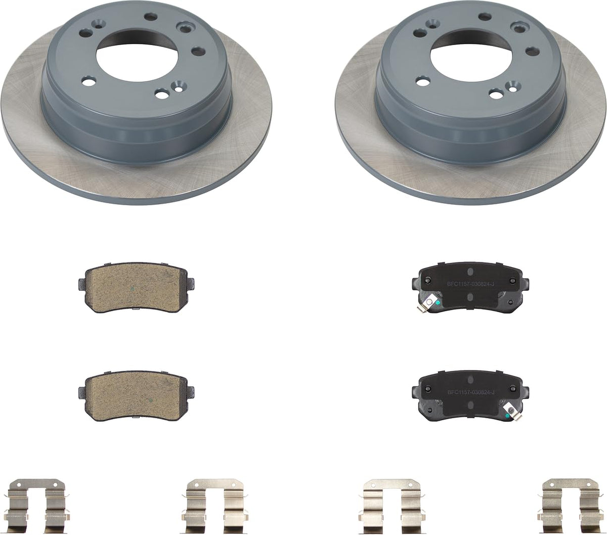 MOTEX Rear Disc Brake Kit with Ceramic Pads for 2010-2015 Hyundai Tucson, 2011-2016 Kia Sportage (with 262mm rotor)