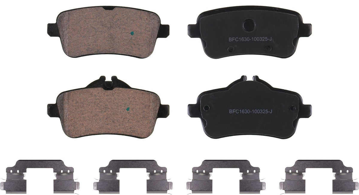 Motex Rear Brake Pads BFC1630 Compatible with 2015-2020 Mercedes-Benz GLA45 AMG, 2017-2020 SLC43 AMG, 2016-2017 2019 GLE400, 2017-2019 GLS450, 2017-2019 GLS550, 2016-2018 GLE350, 2016-2018 GLE550e