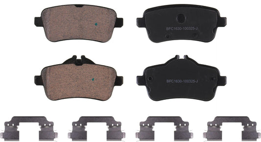 Motex Rear Brake Pads BFC1630 Compatible with 2015-2020 Mercedes-Benz GLA45 AMG, 2017-2020 SLC43 AMG, 2016-2017 2019 GLE400, 2017-2019 GLS450, 2017-2019 GLS550, 2016-2018 GLE350, 2016-2018 GLE550e