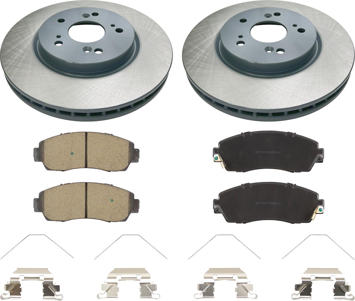 MOTEX Front Disc Brake Kit with Ceramic Pads for 2012-2015 Honda Crosstour 2012-2016 CR-V 2010-2011 Accord Crosstour (with 296mm rotor)