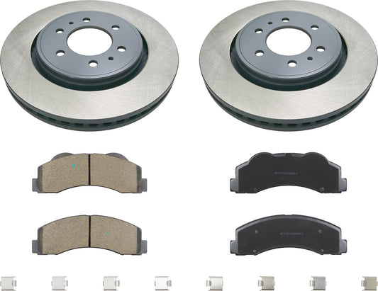 MOTEX Front Disc Brake Kit with Ceramic Pads for 2010-2018 Ford Expedition & F-150, 2010-2018 Lincoln Navigator (with 350mm Rotor)