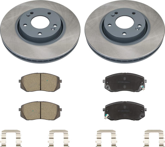 MOTEX Front Disc Brake Kit with Ceramic Pads for 2010-2015 Hyundai Tucson, 2011-2016 Kia Sportage, 2015-2017 Kia Soul EV (with 300mm Rotor)