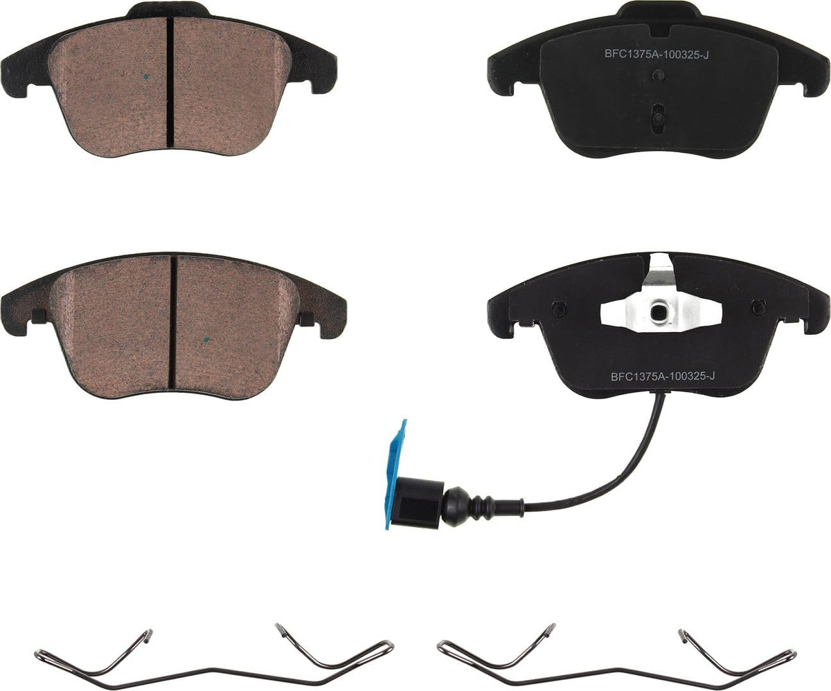 Motex Front Brake Pads BFC1375A Compatible with 2012-2020 Volkswagen Passat, 2017-2018 Tiguan Limited, 2009-2017 Tiguan, 2015-2018 Audi Q3, 2015-2018 Q3 Quattro