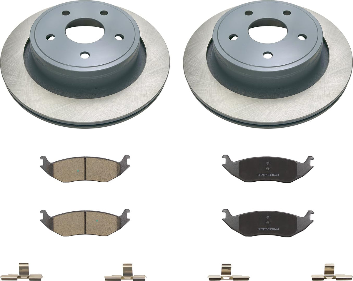 MOTEX Rear Disc Brake Kit with Ceramic Pads for 2011-2018 Ram 1500 2019-2022 Ram 1500 Classic, 2002-2010 Dodge Ram 1500 2004-2009 Ram Durango, 2007-2009 Chrysler Aspen (with 352mm rotor)