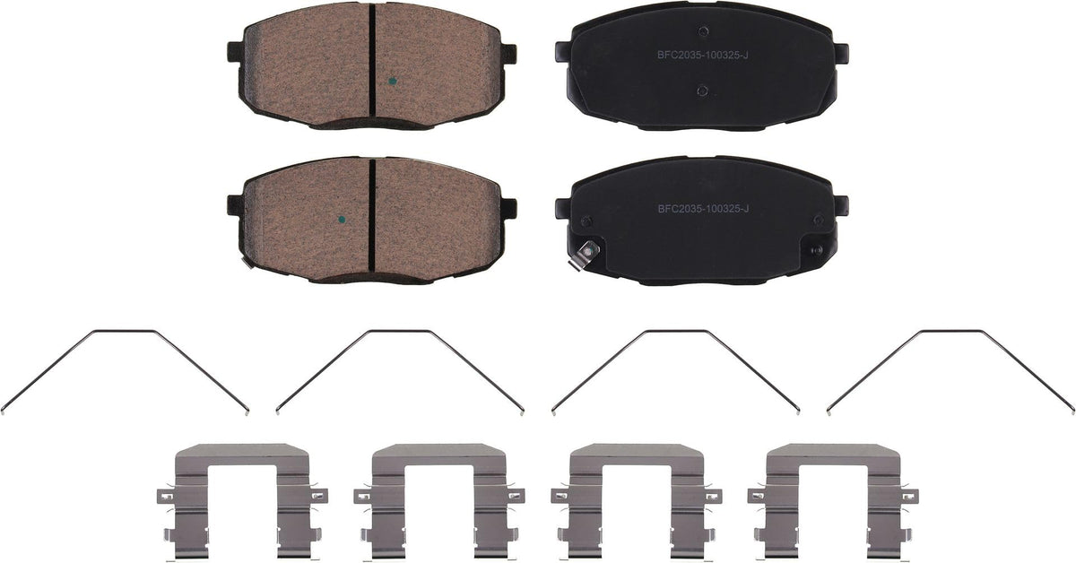 Motex Front Brake Pads BFC2035 Compatible with 2018-2023 Hyundai Kona FWD, 2017 Creta, 2019-2022 2024 Kia Forte, 2021-2024 Seltos FWD