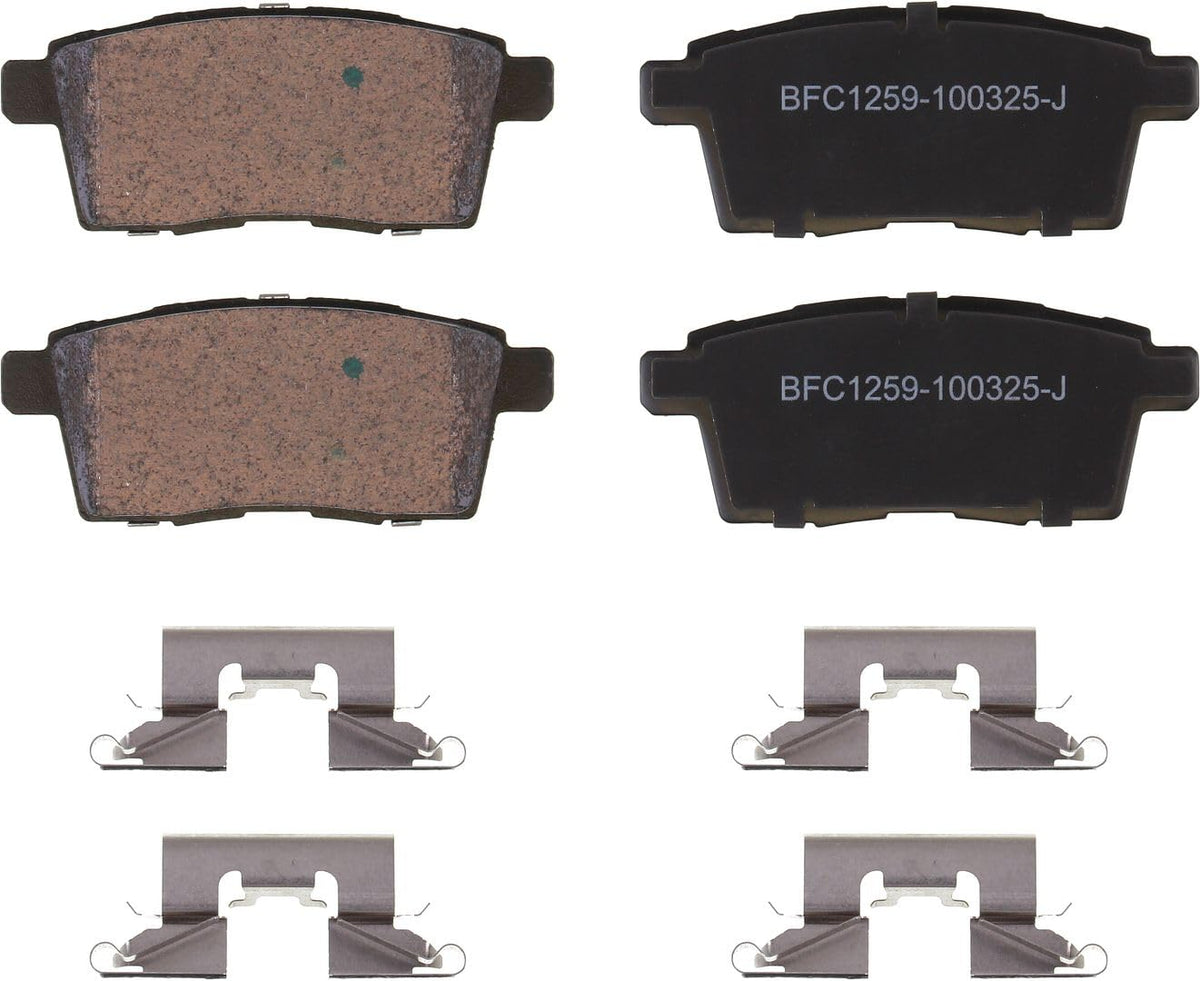 Motex Rear Brake Pads BFC1259 Compatible with 2012 Mazda CX-9