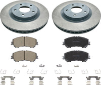 MOTEX Front Disc Brake Kit with Ceramic Pads for 2014-2017 Nissan Rogue (with 296mm Rotor)