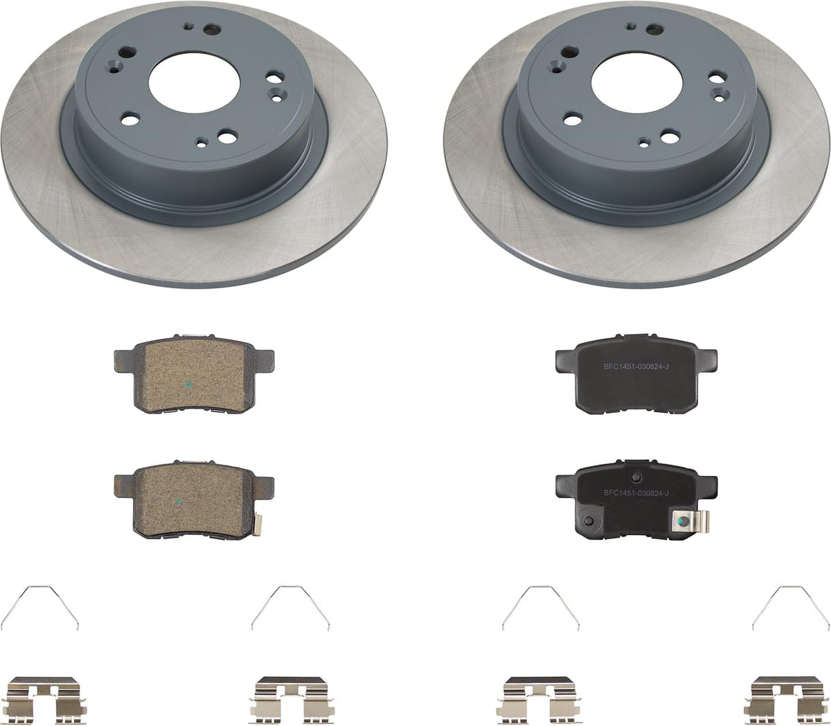 MOTEX Rear Disc Brake Kit with Ceramic Pads for 2008-2017 Honda Accord, 2009-2014 Acura TSX (with 282mm rotor)