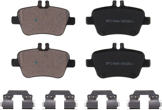Motex Rear Brake Pads BFC1646 Compatible with 2017-2019 Infiniti QX30, 2015-2020 Mercedes-Benz GLA250, 2017-2020 SLC300, 2014-2019 CLA250, 2016-2017 B250e, 2012-2016 SLK350, 2016 SLK300