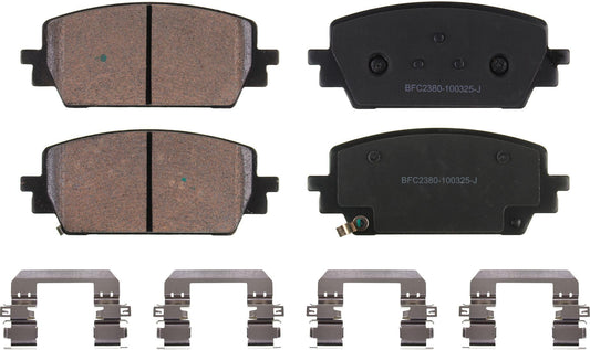 Motex Front Brake Pads BFC2380 Compatible with 2021-2023 Hyundai Santa Fe, 2022-2023 Santa Cruz, 2021-2024 Kia Sorento
